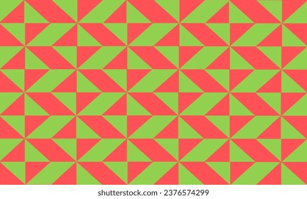 abstract triangle and parallelogram geometric orange pink and green background patch work seamless repeat style, replete image design for fabric printing