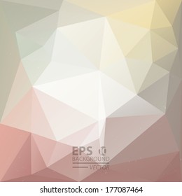 Abstract triangle pastel colors, modern geometric polygonal background.