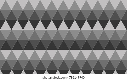 Abstract Triangle pattern backgorund, retro. Shades of gray 