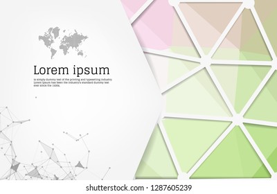 Abstract triangle pattern background advertising banner template