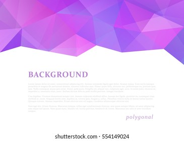 Abstract triangle pattern background advertising banner template