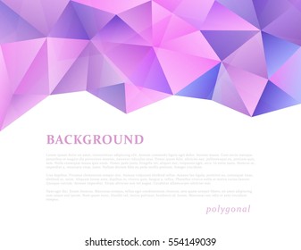 Abstract triangle pattern background advertising banner template