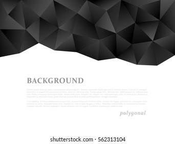 Abstract triangle pattern background advertising banner template