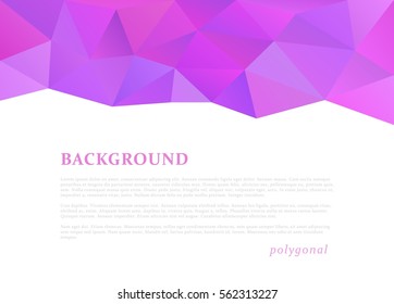 Abstract triangle pattern background advertising banner template