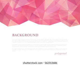 Abstract triangle pattern background advertising banner template