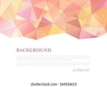 Abstract triangle pattern background advertising banner template