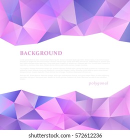Abstract triangle pattern background advertising banner template