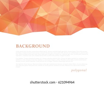 Abstract triangle pattern background advertising banner template