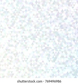 Abstract triangle pattern background - modern vector mosaic graphic design from light colored regular triangles