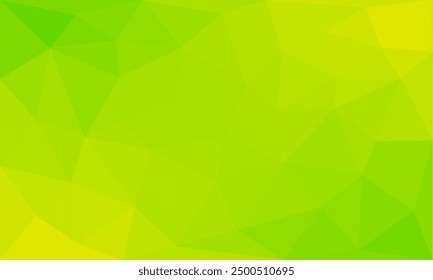 Abstract triangle pattern background texture. geometric low polygon green and yellow gradient design for wallpaper, greeting, banner, page surface, business, presentation, advertising