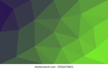 Abstract triangle pattern background texture. Geometric  polygon green and violet gradient design for wallpaper, greeting, banner, page surface, business, presentation, advertising, idea