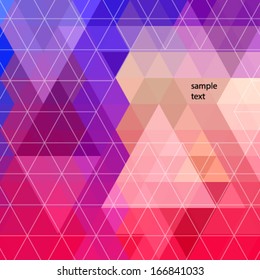Abstract triangle pattern background. Vector. 