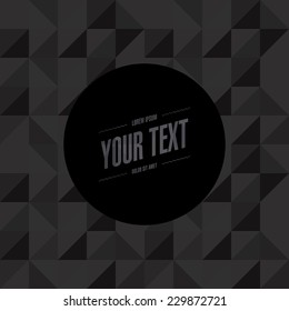 Abstract triangle pattern background wallpaper with minimal round text box design  Eps 10 stock vector illustration 