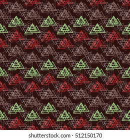Abstract Triangle pattern. Pattern can be used for wallpaper, cover fills, web page background, surface textures. Vector linen texture.
