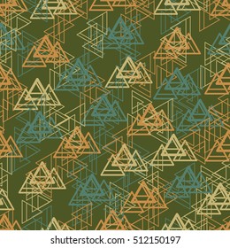 Abstract Triangle pattern. Pattern can be used for wallpaper, cover fills, web page background, surface textures. Vector linen texture.