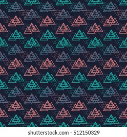 Abstract Triangle pattern. Pattern can be used for wallpaper, cover fills, web page background, surface textures. Vector linen texture.