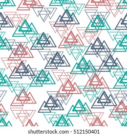Abstract Triangle pattern. Pattern can be used for wallpaper, cover fills, web page background, surface textures. Vector linen texture.