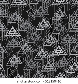 Abstract Triangle pattern. Pattern can be used for wallpaper, cover fills, web page background, surface textures. Vector linen texture.