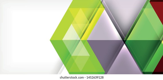 Abstract triangle pattern, colorful backdrop. Presentation template. Modern textured shape. Trendy modern style. Vector abstract geometric graphic design.
