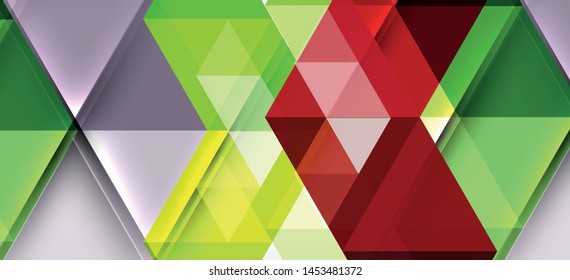 Abstract triangle pattern, colorful backdrop. Presentation template. Modern textured shape. Trendy modern style. Vector abstract geometric graphic design.