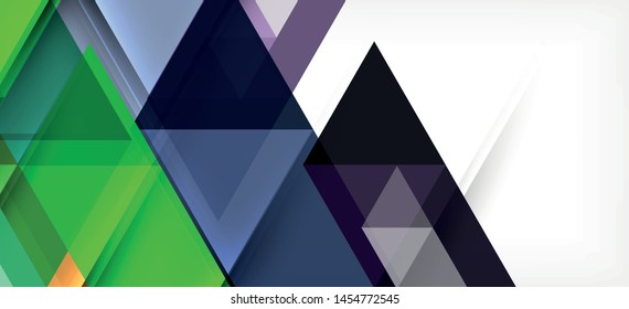 Abstract triangle pattern, colorful backdrop. Presentation template. Modern textured shape. Trendy modern style. Vector abstract geometric graphic design.
