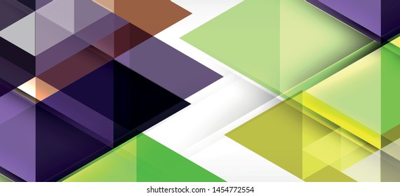 Abstract triangle pattern, colorful backdrop. Presentation template. Modern textured shape. Trendy modern style. Vector abstract geometric graphic design.