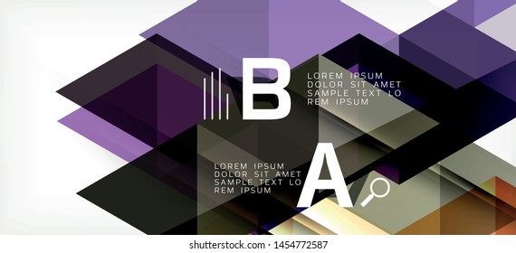 Abstract triangle pattern, colorful backdrop. Presentation template. Modern textured shape. Trendy modern style. Vector abstract geometric graphic design.