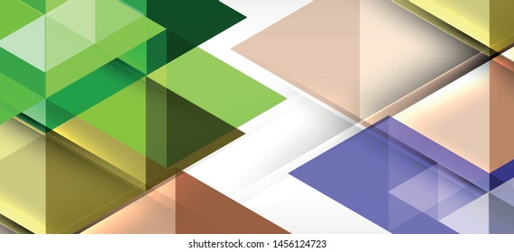 Abstract triangle pattern, colorful backdrop. Presentation template. Modern textured shape. Trendy modern style. Vector abstract geometric graphic design.