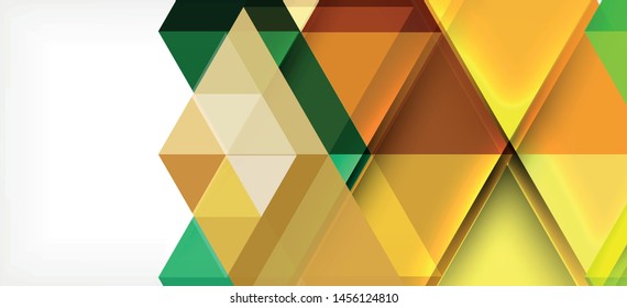 Abstract triangle pattern, colorful backdrop. Presentation template. Modern textured shape. Trendy modern style. Vector abstract geometric graphic design.