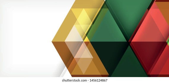 Abstract triangle pattern, colorful backdrop. Presentation template. Modern textured shape. Trendy modern style. Vector abstract geometric graphic design.