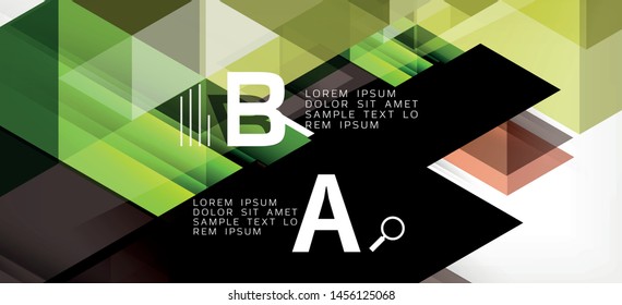 Abstract triangle pattern, colorful backdrop. Presentation template. Modern textured shape. Trendy modern style. Vector abstract geometric graphic design.