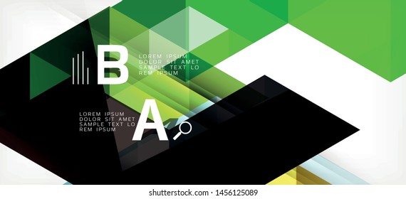 Abstraktes Dreiecksmuster, bunter Hintergrund. Präsentationsvorlage. Moderne strukturierte Form. Moderner Stil. Abstraktes geometrisches Grafikdesign mit Vektorgrafik.
