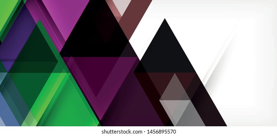 Abstract triangle pattern, colorful backdrop. Presentation template. Modern textured shape. Trendy modern style. Vector abstract geometric graphic design.