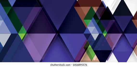 Abstract triangle pattern, colorful backdrop. Presentation template. Modern textured shape. Trendy modern style. Vector abstract geometric graphic design.
