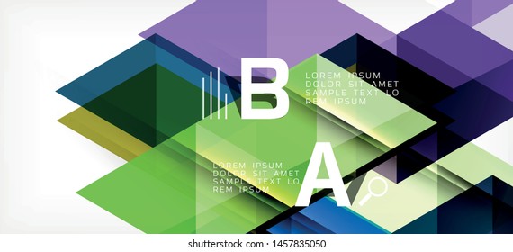 Abstract triangle pattern, colorful backdrop. Presentation template. Modern textured shape. Trendy modern style. Vector abstract geometric graphic design.