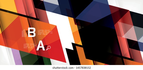 Abstract triangle pattern, colorful backdrop. Presentation template. Modern textured shape. Trendy modern style. Vector abstract geometric graphic design.
