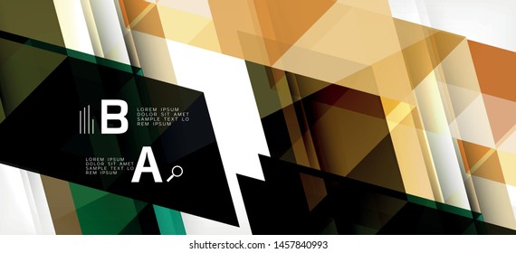 Abstract triangle pattern, colorful backdrop. Presentation template. Modern textured shape. Trendy modern style. Vector abstract geometric graphic design.