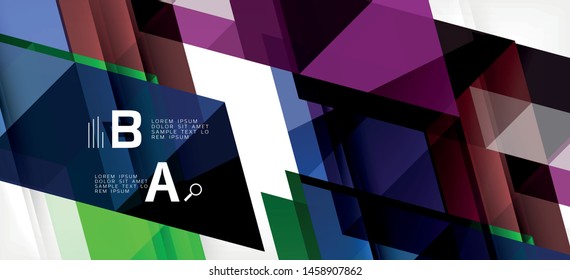 Abstract triangle pattern, colorful backdrop. Presentation template. Modern textured shape. Trendy modern style. Vector abstract geometric graphic design.