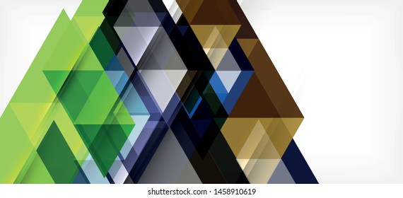 Abstract triangle pattern, colorful backdrop. Presentation template. Modern textured shape. Trendy modern style. Vector abstract geometric graphic design.