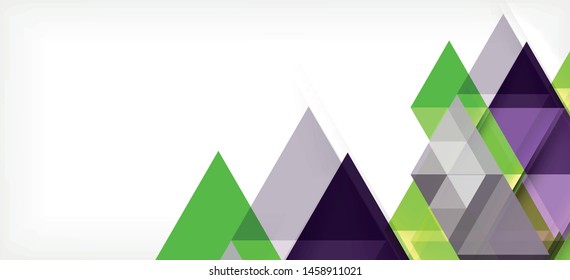 Abstract triangle pattern, colorful backdrop. Presentation template. Modern textured shape. Trendy modern style. Vector abstract geometric graphic design.