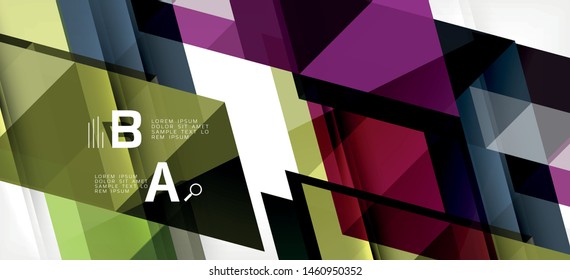 Abstract triangle pattern, colorful backdrop. Presentation template. Modern textured shape. Trendy modern style. Vector abstract geometric graphic design.