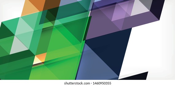 Abstract triangle pattern, colorful backdrop. Presentation template. Modern textured shape. Trendy modern style. Vector abstract geometric graphic design.