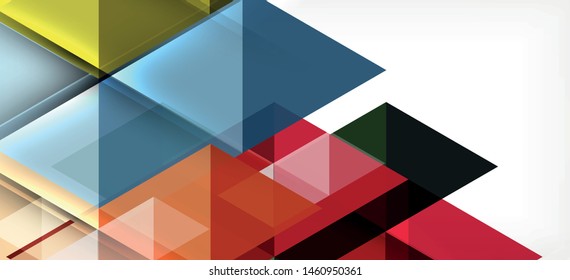 Abstract triangle pattern, colorful backdrop. Presentation template. Modern textured shape. Trendy modern style. Vector abstract geometric graphic design.