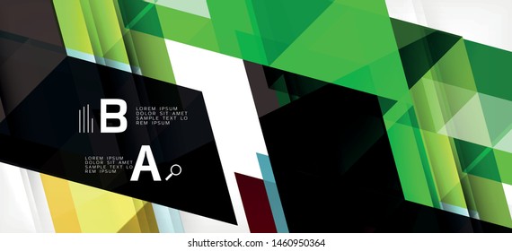 Abstract triangle pattern, colorful backdrop. Presentation template. Modern textured shape. Trendy modern style. Vector abstract geometric graphic design.