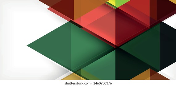 Abstract triangle pattern, colorful backdrop. Presentation template. Modern textured shape. Trendy modern style. Vector abstract geometric graphic design.