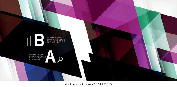 Padrão de triângulo abstrato, fundo colorido. Modelo de apresentação. Forma texturizada moderna. Estilo moderno na moda. Vetor abstrato design gráfico geométrico.