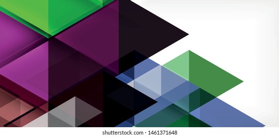 Abstract triangle pattern, colorful backdrop. Presentation template. Modern textured shape. Trendy modern style. Vector abstract geometric graphic design.