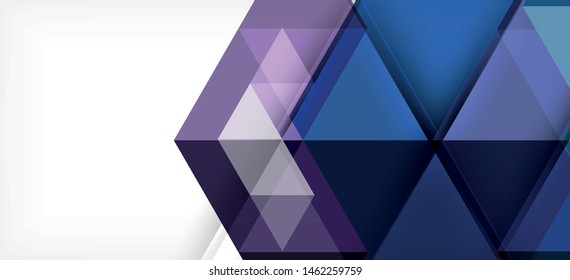 Abstract triangle pattern, colorful backdrop. Presentation template. Modern textured shape. Trendy modern style. Vector abstract geometric graphic design.