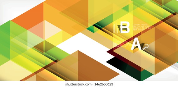 Abstract triangle pattern, colorful backdrop. Presentation template. Modern textured shape. Trendy modern style. Vector abstract geometric graphic design.