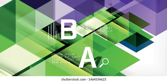 Abstract triangle pattern, colorful backdrop. Presentation template. Modern textured shape. Trendy modern style. Vector abstract geometric graphic design.